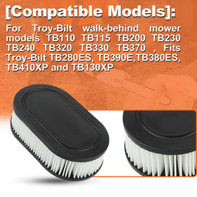 Mtanlo air filter kit package contents ready for installation on Troy-Bilt mowers