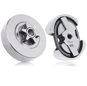 Mtanlo clutch assembly view for Husqvarna chainsaws showing clear engagement benefits