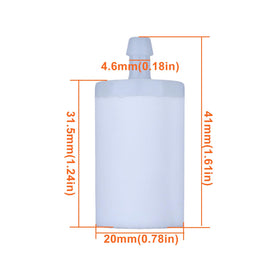 Mtanlo fuel filter component improves fuel flow for Husqvarna 445/450 series