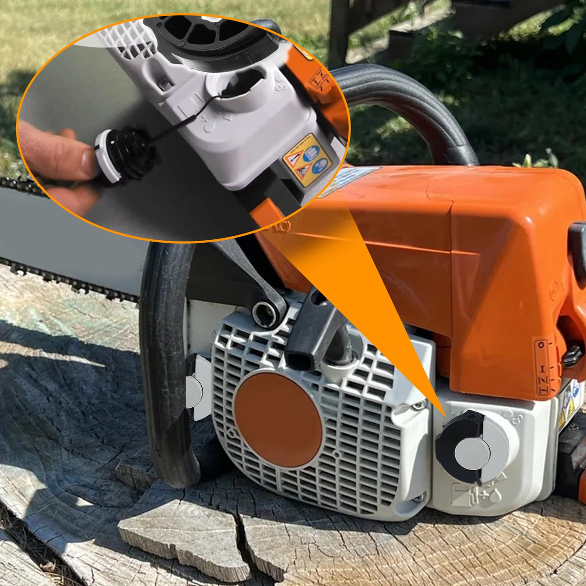 Mtanlo gas cap for Stihl MS250 helps prevent leaks during busy jobs