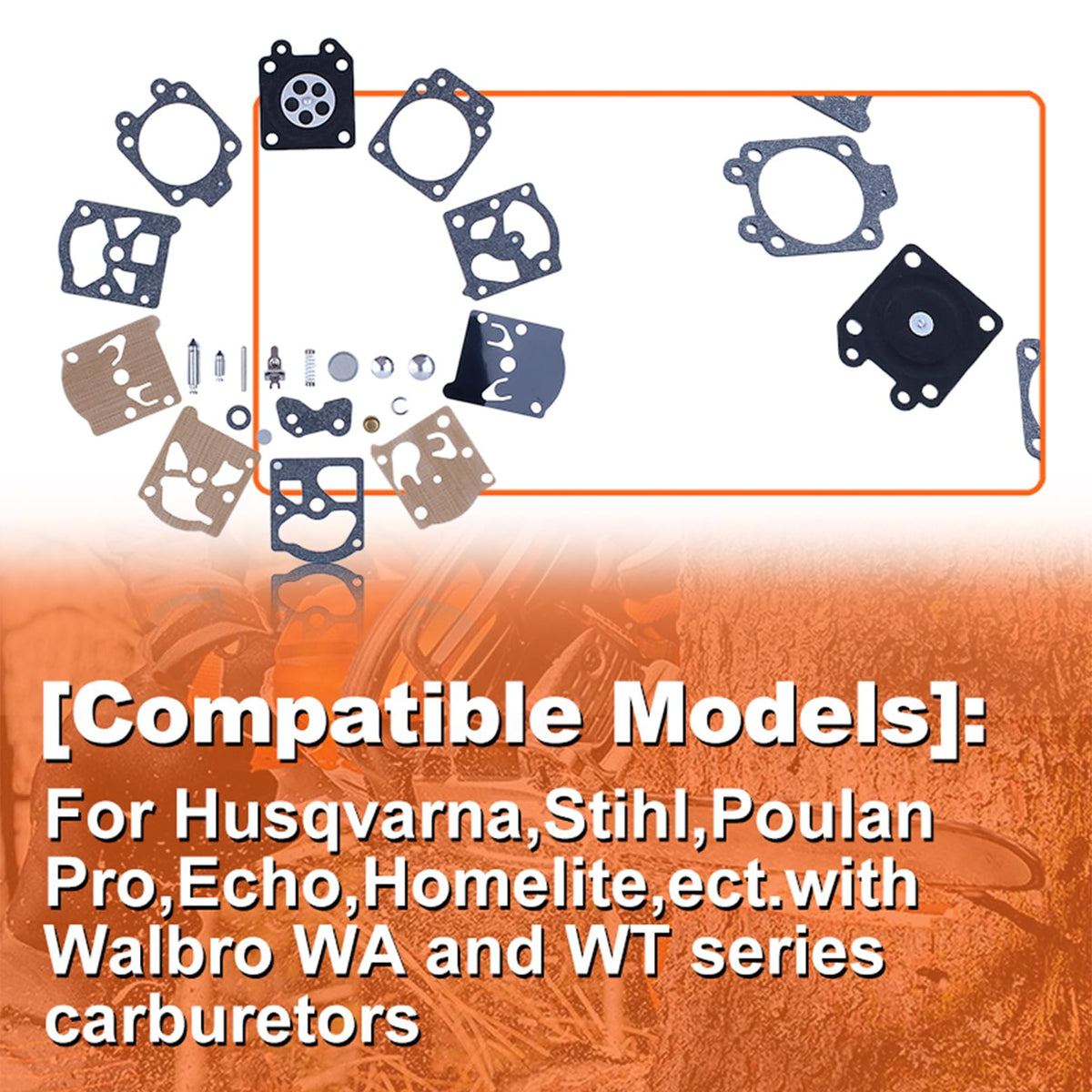 Mtanlo Husqvarna 455 carb rebuild kit restores smooth throttle response.