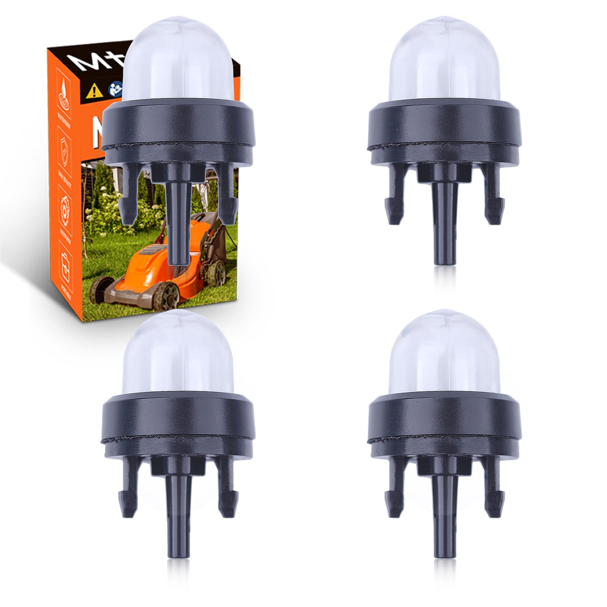 Mtanlo four-primer-bulbs pack for universal fuel systems, quick swaps.