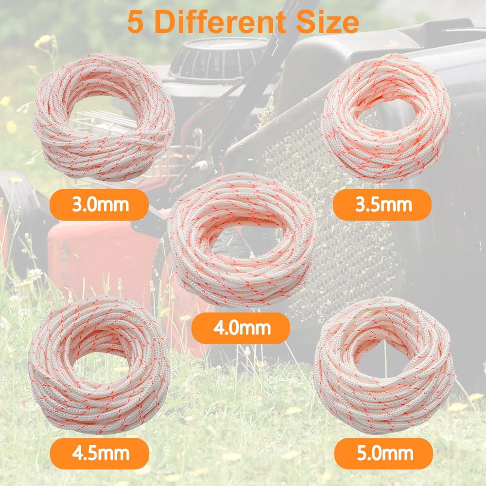 Mtanlo starter rope in use on a chainsaw demonstrates quick pull-start potential.