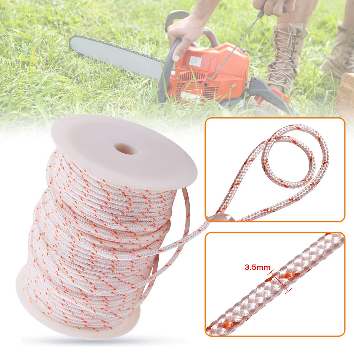 Mtanlo rope compatible with Stihl MS170 MS230, ensuring quick starts.