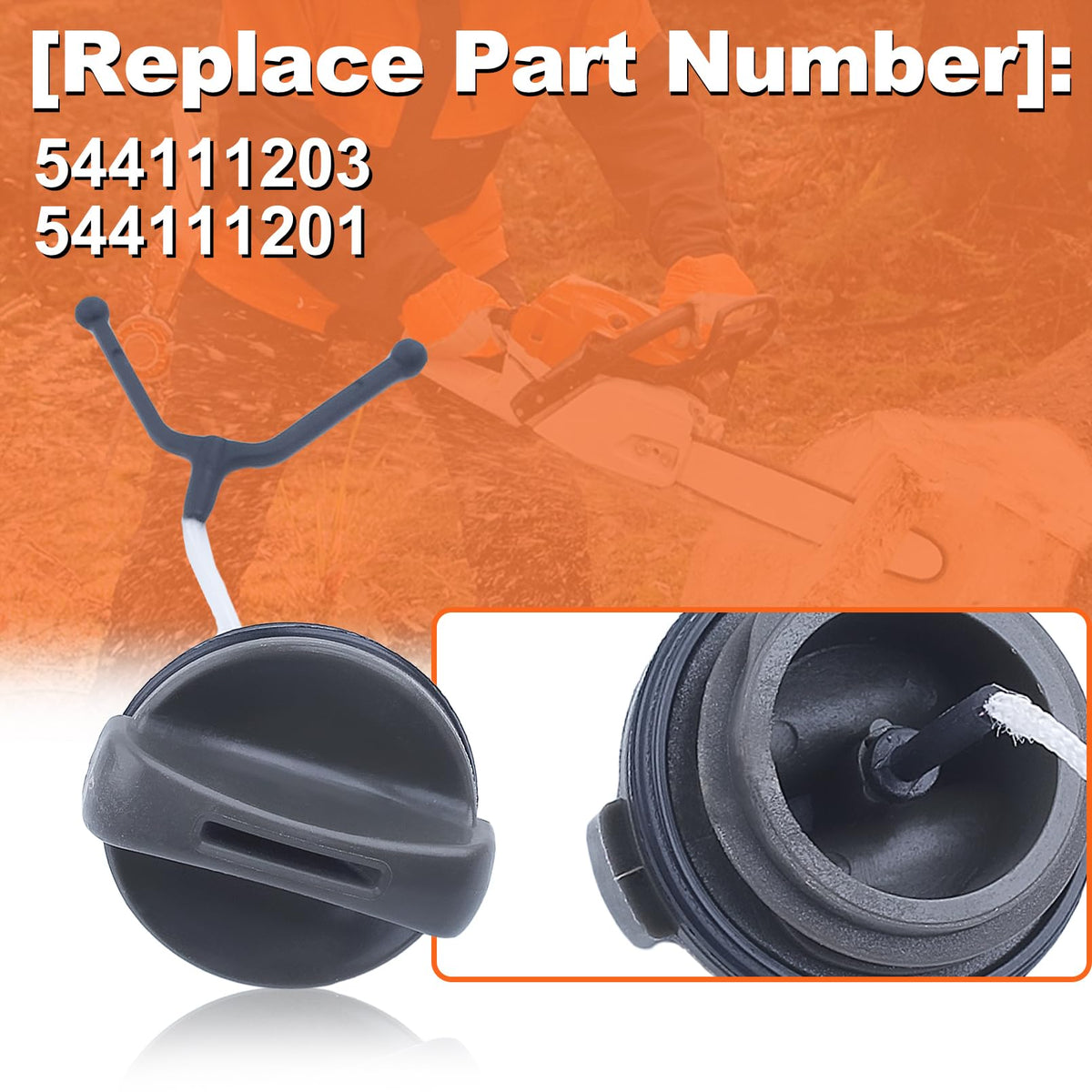 Mtanlo oil/fuel cap for Husqvarna 365-372XP, quick swap