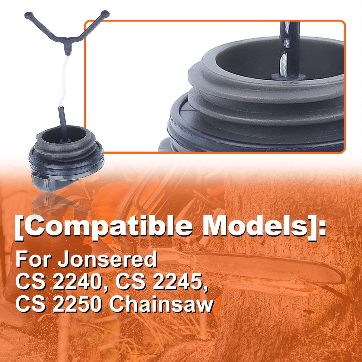 Mtanlo dual-cap Husqvarna cap set for 385-390-570 models