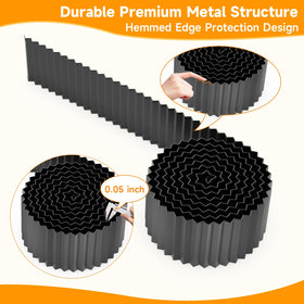 MTART metal edging creates clean borders for beds and pathways.