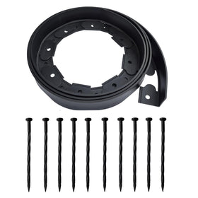 MTB Garden 10ft black edging coil defines clean lawn borders for a neat yard