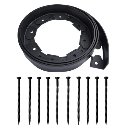 MTB Garden 10ft black edging coil defines clean lawn borders for a neat yard