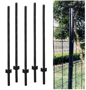 MTB Garden 5ft fence post front view shows rugged steel and weather-resistant coating for outdoors.