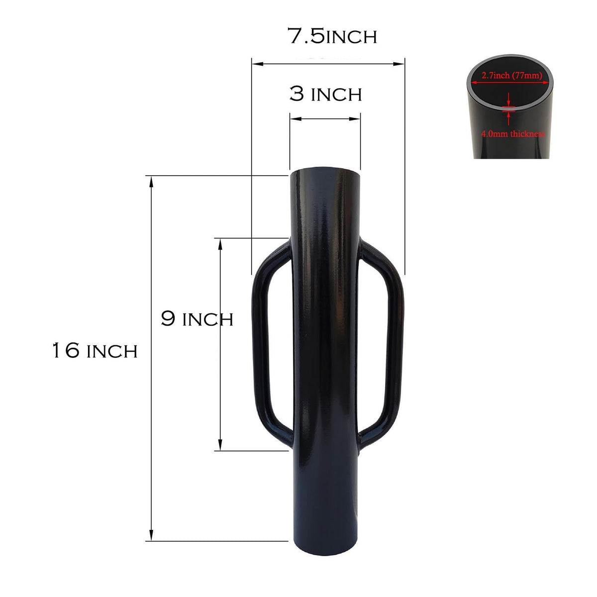 MTB Garden 12 lb steel post pounder for efficient fence post driving.