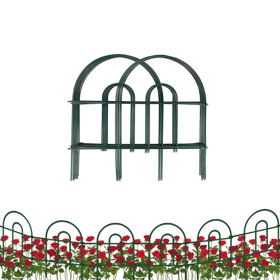 MTB Supply garden border fence, 6-panel pack shapes clean lawn edges and plant borders.