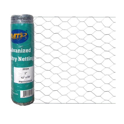 MTB Supply 20GA galvanized hexagonal poultry netting ideal for garden fencing.