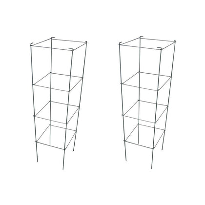 MTB Supply 46-in galvanized folding tomato cage, side view, sturdy garden support.