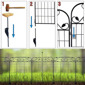 MTB Supply black powder-coated fence panel provides sleek, low-maintenance finish