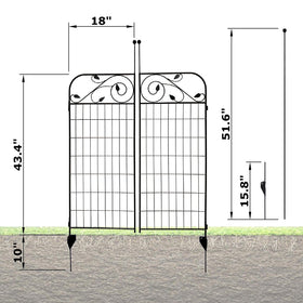 MTB Supply decorative garden gate assembly shows sturdy, weather-resistant construction