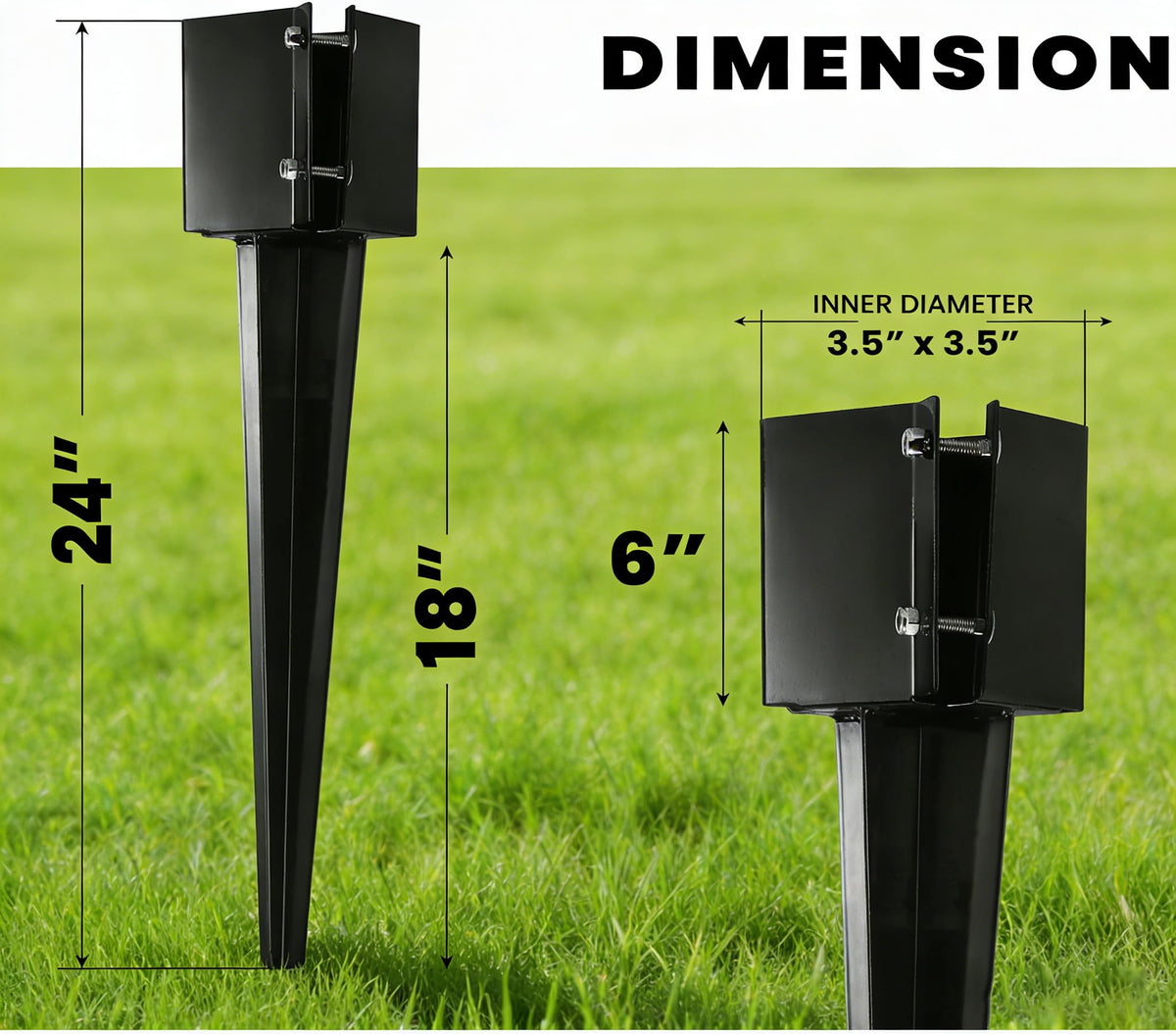 MTB Supply fence post anchor 4-pack with locking screws secures posts