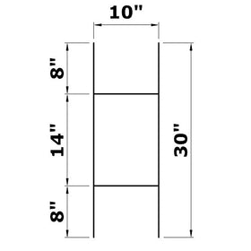 Ground insertion example of MTB Supply H Frame Wire Stakes for quick, hardware-free setup