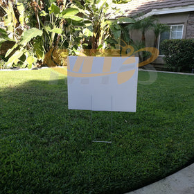 Ladder-style setup of MTB Supply H Frame Wire Stakes for stable outdoor displays