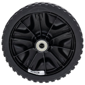 MTD Genuine Parts 753-08175 wheel assembly side view shows sturdy build.
