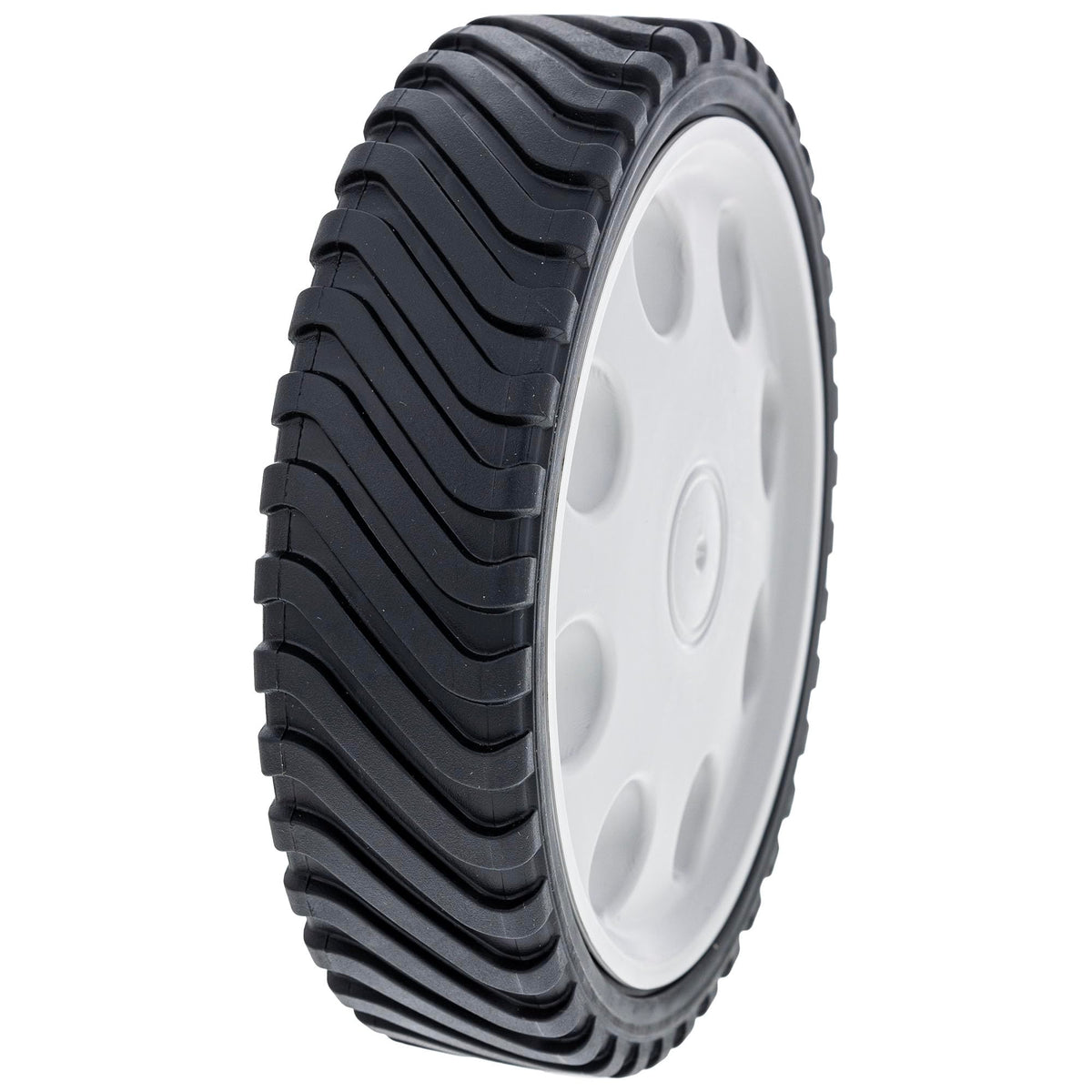 MTD Genuine Parts 753-08175 wheel assembly top view highlights durable construction.