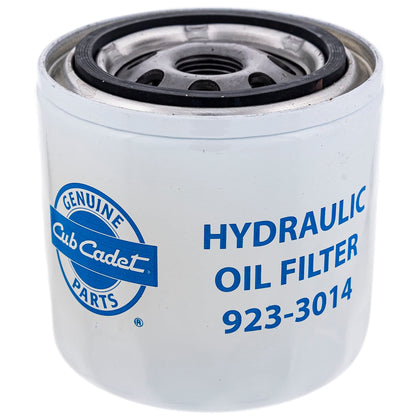 MTD Genuine Parts 923-3014 hydraulic filter, top view, designed to support reliable hydraulic flow.