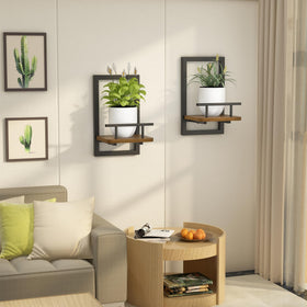 MTGSTOCL floating shelf plant frame is easy to install on walls or windowsills
