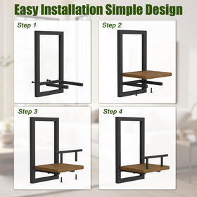 MTGSTOCL floating shelf plant frame holds photos or keepsakes as decorative feature