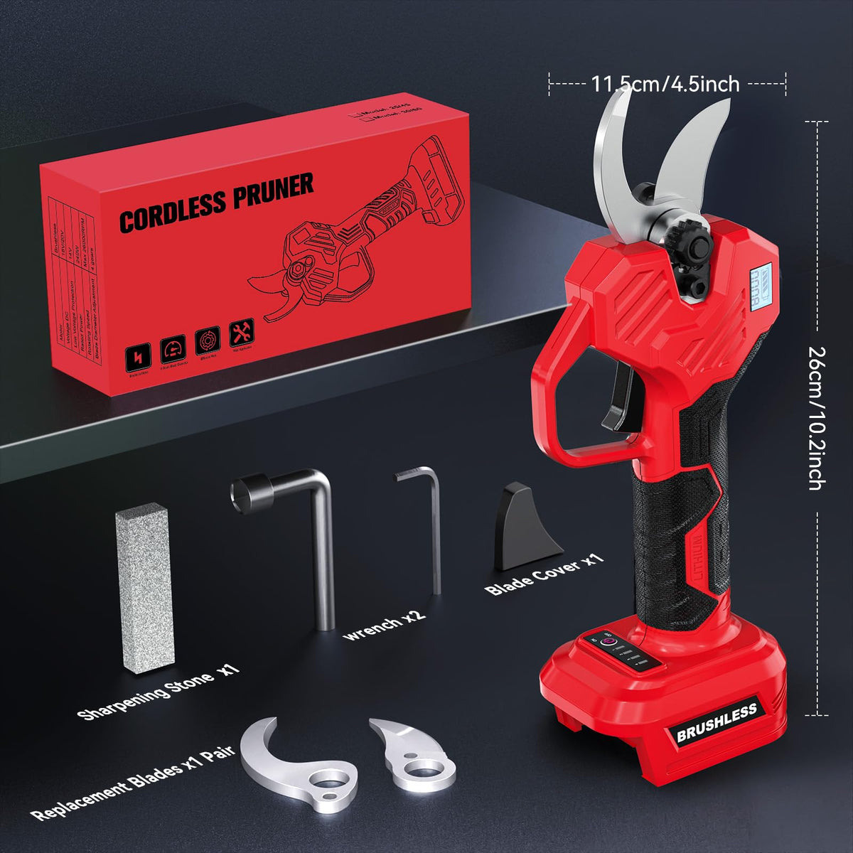 MtiolHig cordless pruning shears ideal for gardens, orchards, and vineyards