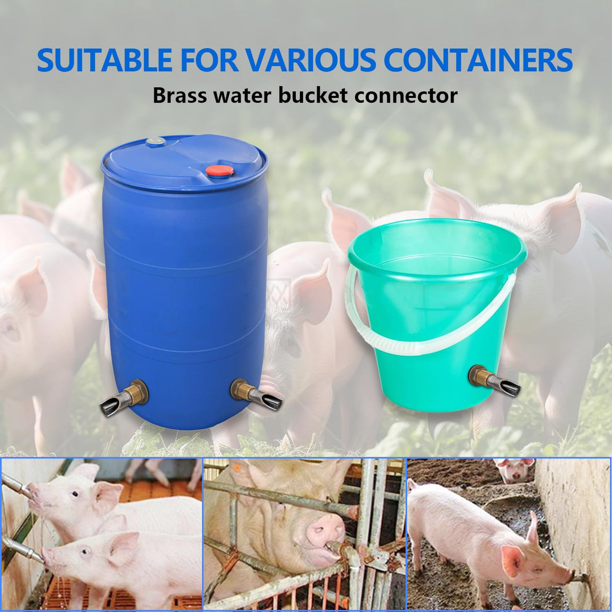 MTKZKAF brass water tank connector for pig waterer