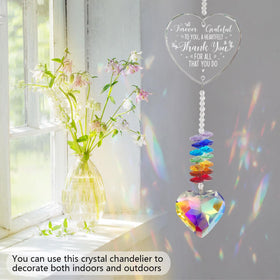 MTL HOE heart crystal prisms catching sunlight for colorful reflections