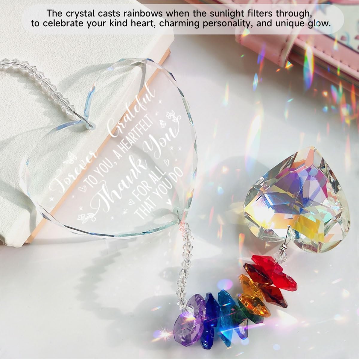 MTL HOE retirement party decor featuring crystal suncatcher centerpiece