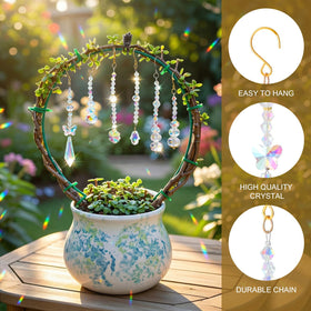 MTLEE crystal suncatcher window-display highlights sunbeams in a bright space