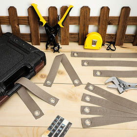 MTLEE iron grommets resist rust, ensuring sturdy ties through seasons.