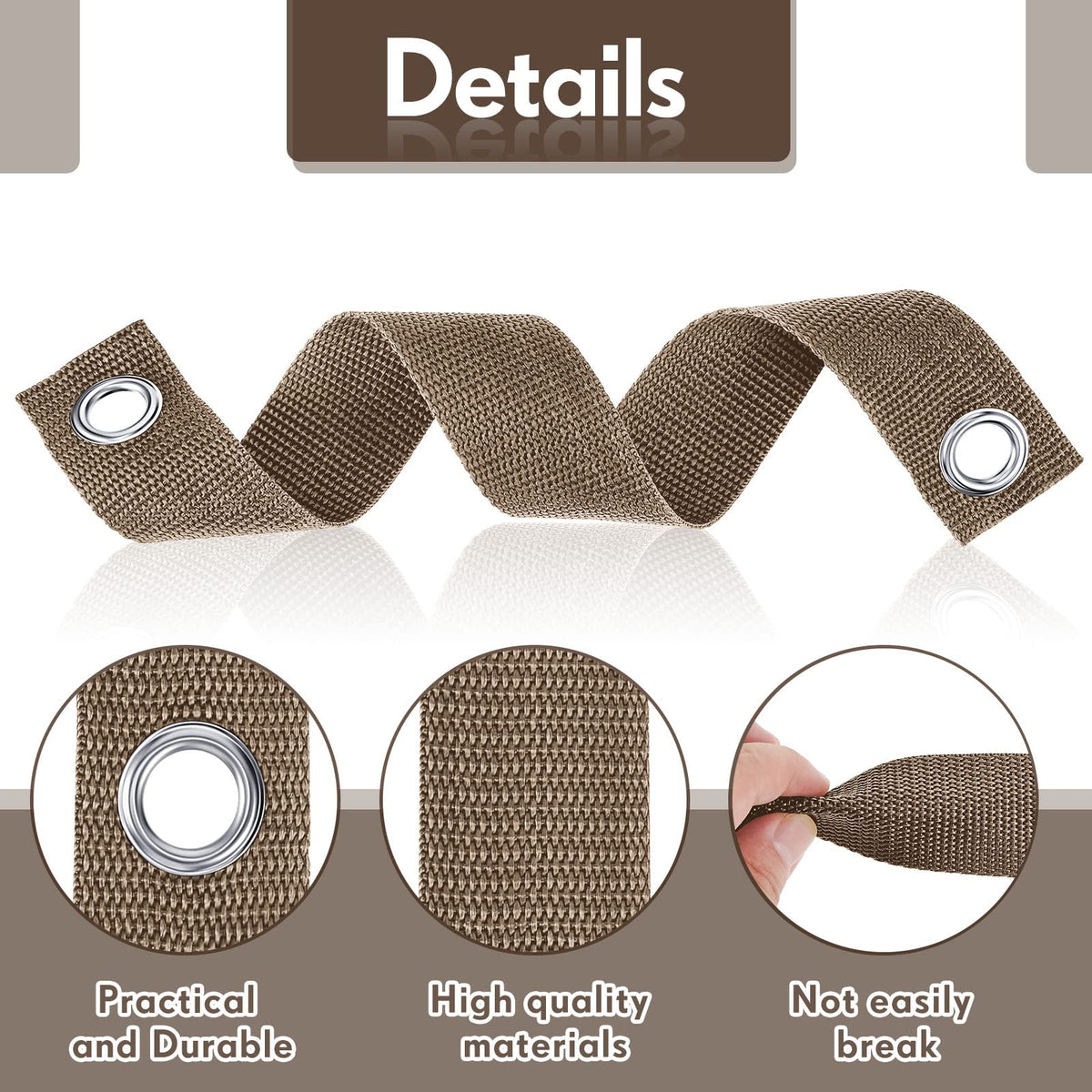 MTLEE tree stakes with rust-resistant iron grommets support durable plant support.