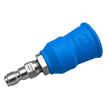 MTM Hydro Acqualine nozzle guard in stainless steel for safer high-pressure cleaning.