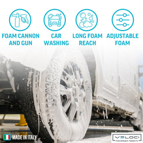 MTM Hydro PF22 foam cannon foam-output knob enabling thicker, denser foam.