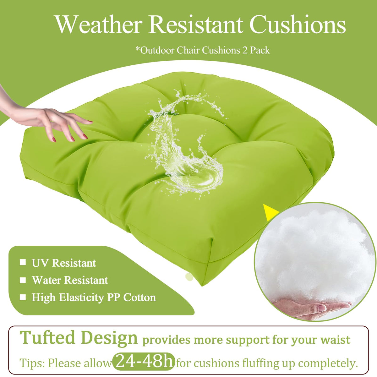 MTMR 4.5-inch thick cushions deliver cozy padding for dining or lounge chairs