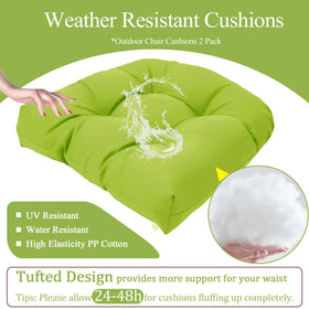 MTMR 4.5-inch thick cushions deliver cozy padding for dining or lounge chairs