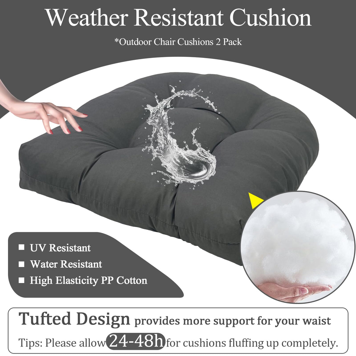 MTMR 19x19 cushions fit most patio chairs for versatile outdoor use.