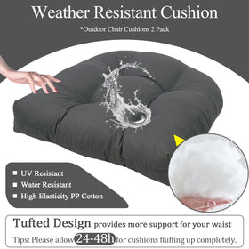 MTMR 19x19 cushions fit most patio chairs for versatile outdoor use.