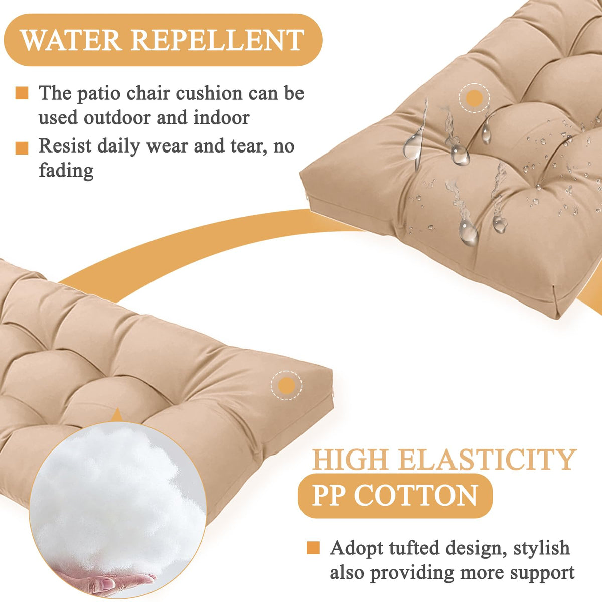 MTMR outdoor cushion 4.5 inch thickness adds comfort