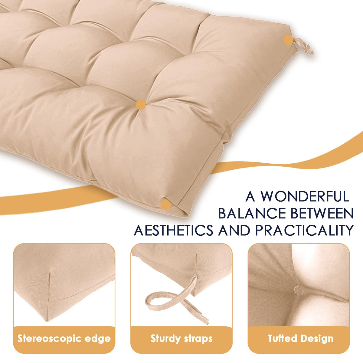 MTMR 44x19 inch cushion fits most outdoor benches