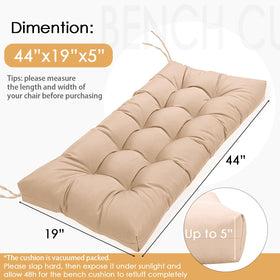MTMR bench cushion tufted design provides extra support
