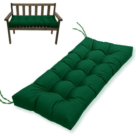 MTMR outdoor bench cushion with waterproof cover in emerald green for weather-ready seating