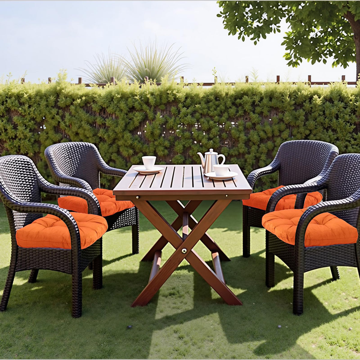 MTMR patio cushions 19x19 fit many chairs with a gentle 5-inch thickness.