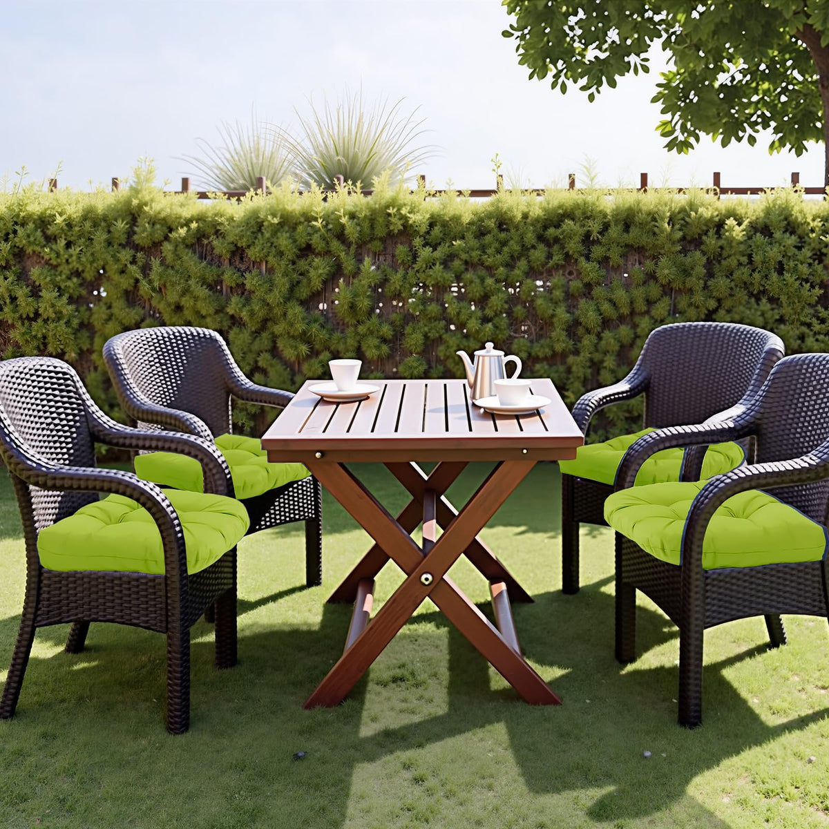 MTMR tufted design patio cushions add style and support outdoors