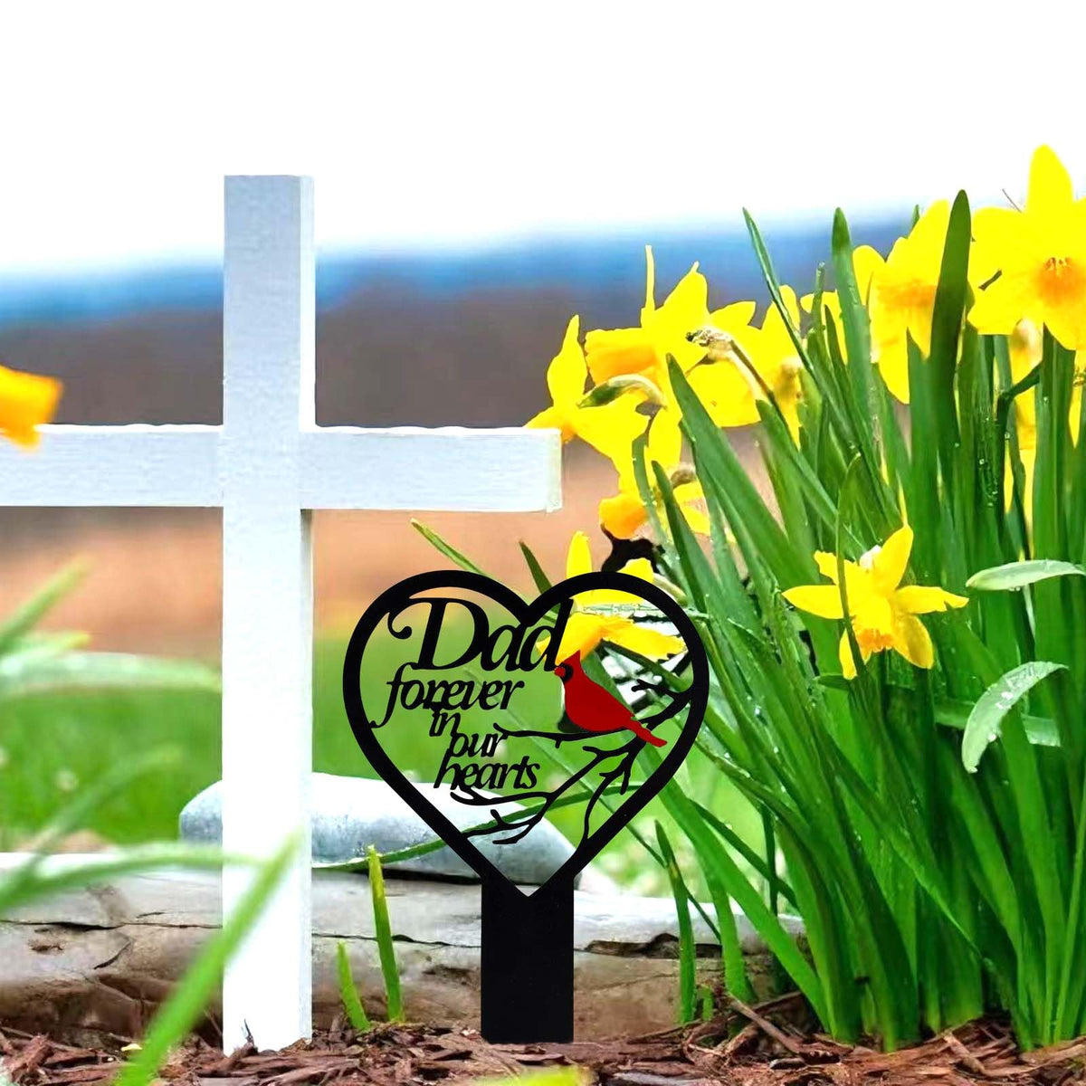 MTOPHLS Outdoor memorial plaque suitable for yard or cemetery display