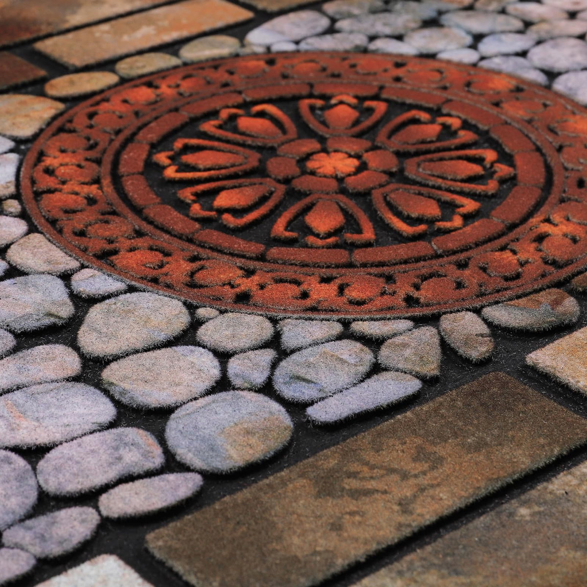 MTOUOCK non-slip backing keeps mat in place during heavy foot traffic.
