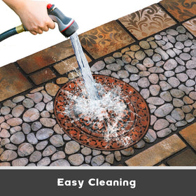 MTOUOCK sunflower-themed welcome mat complements classic home décor.